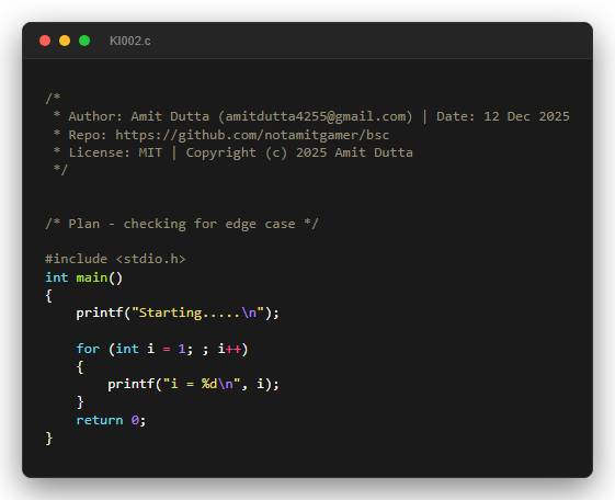 Plan - checking for edge case